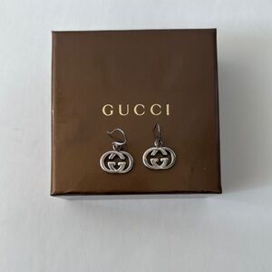 Authentic Gucci GG Marmont Silver Earrings